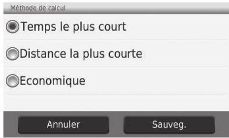 Honda CRV (2015-2017) - HOME ▶ Navigation ▶ Paramètres ▶ Navigation ▶ Méthode de calcul - 1
