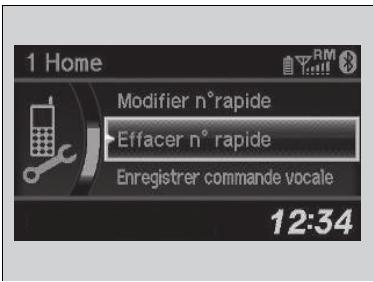 Honda CRV (2015-2017) - ■ Pour enregistrer un numéro rapide - 1