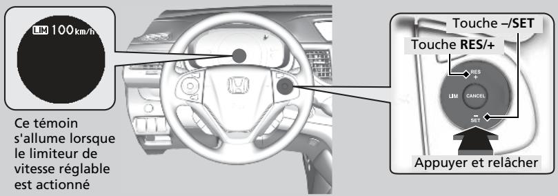 Honda CRV (2015-2017) - Pour régler la vitesse du véhicule - 1
