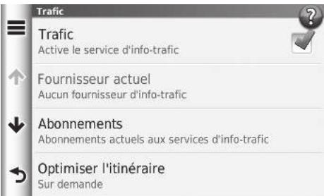 Honda CRV (2015-2017) - HOME ▶ Navigation ▶ Paramètres ▶ Trafic - 1