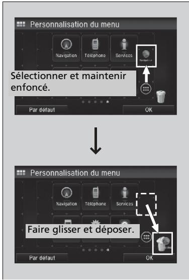 Honda CRV (2015-2017) - ■ Pour supprimer des icônes sur l'écran d'accueil - 1