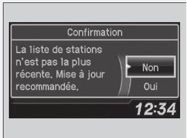 Honda CRV (2015-2017) - Pour rechercher une station DAB de la liste de services ou de la liste de l'ensemble - 2