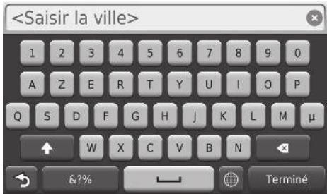 Honda CRV (2015-2017) - HOME ▶ Navigation ▶ Où aller ? ▶ Adresse ▶ Saisir la ville - 1