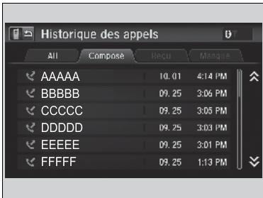 Honda CRV (2015-2017) - Pour passer un appel en utilisant un numéro de téléphone - 2