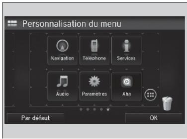 Honda CRV (2015-2017) - Modification de la disposition des icônes de l'écran d'accueil - 1