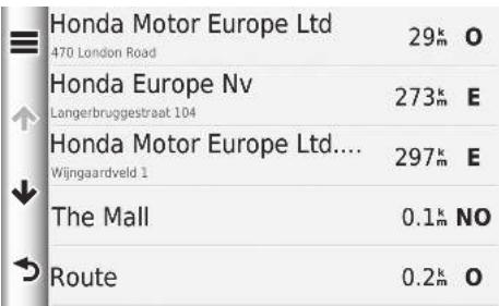 Honda CRV (2015-2017) - HOME ▶ Navigation ▶ Où aller ? ▶ Historique - 1
