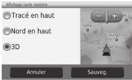 Honda CRV (2015-2017) - HOME ▶ Navigation ▶ Paramètres ▶ Carte et véhicule ▶ Affichage carte routière - 1