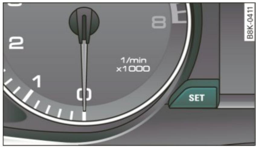 AUDI A4 (2010) - Avertissement de vitesse 1 : réglage d'une vitesse limite - 1