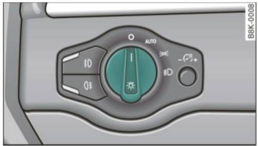 AUDI A4 (2010) - Activer et désactiver les phares - 2