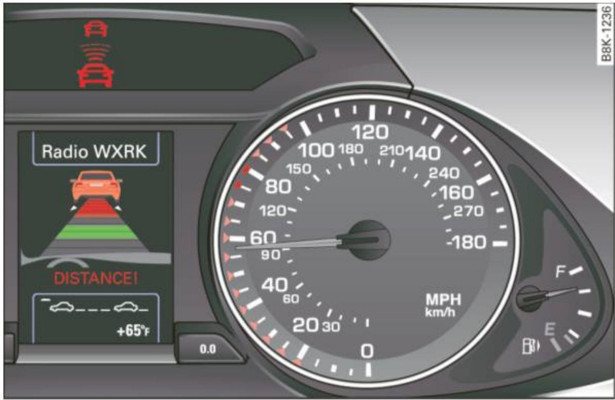 AUDI A4 (2010) - Demande d'intervention du conducteur - 1