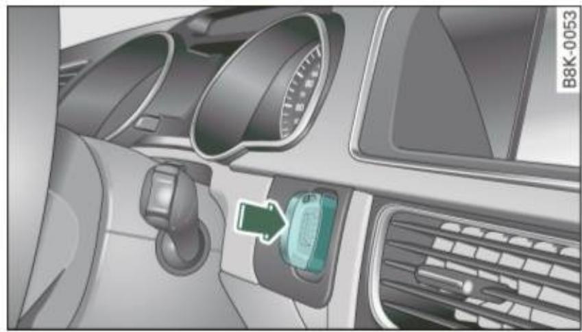 AUDI A4 (2010) - Démarrage du moteur avec la clé - 1