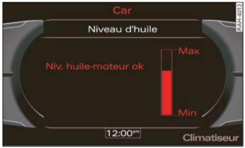 AUDI A4 (2010) - Vérification du niveau d'huile-moteur - 1