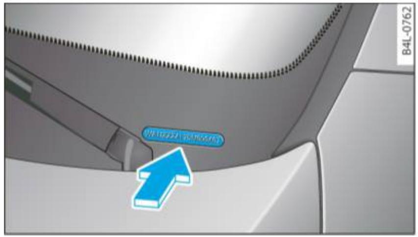 AUDI A4 (2010) - Identification du véhicule - 1