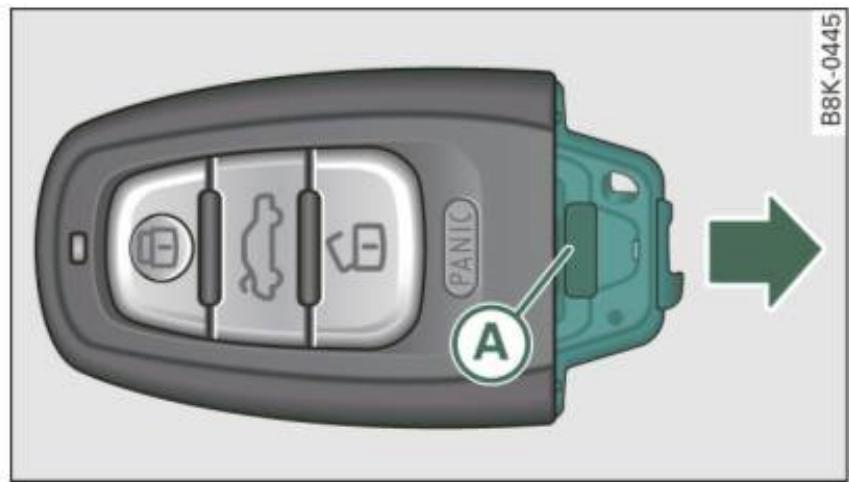AUDI A4 (2010) - Remplacement de la pile de la clé principale - 2