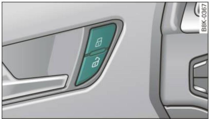 AUDI A4 (2010) - Verrouillage et déverrouillage du véhicule depuis l'intérieur - 1