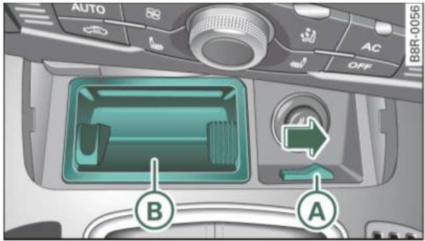 AUDI A4 (2010) - Dégagement d'urgence du levier sélecteur - 1