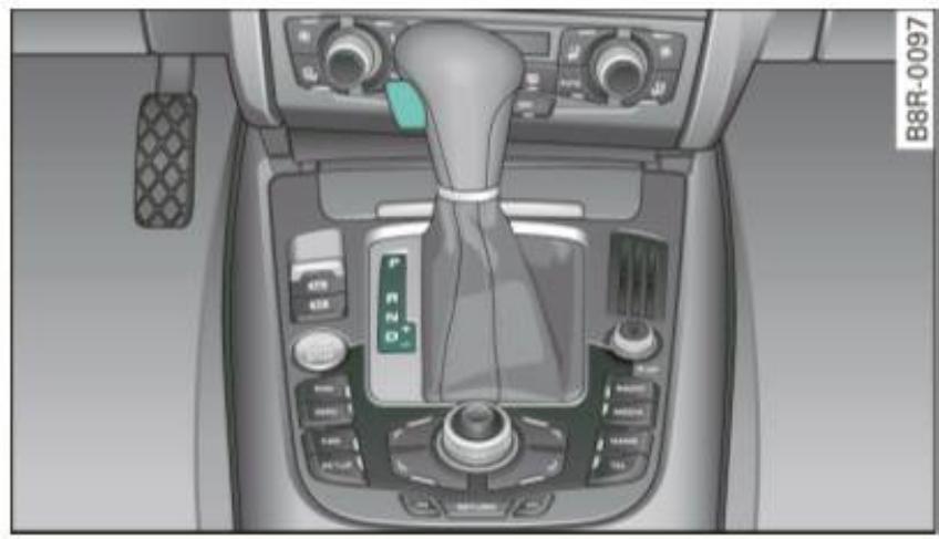 AUDI A4 (2010) - Conduite de la boîte de vitesses automatique - 1
