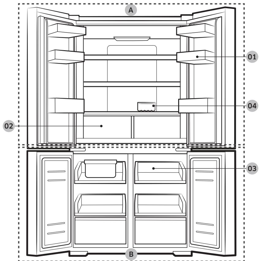 SAMSUNG RF48A400EM9 - Type normal - 1