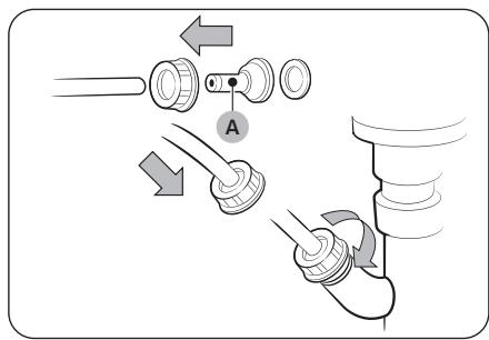 SAMSUNG DV90DG52A0TH - En utilisant le tuyau de vidange du lavabo : - 1