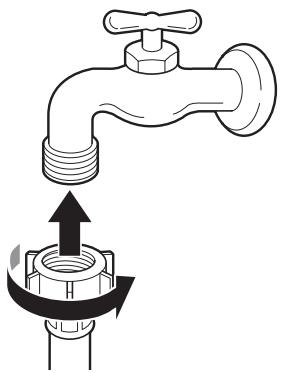 LG F34R50WHS - Raccordement du tuyau au robinet d'eau - 1