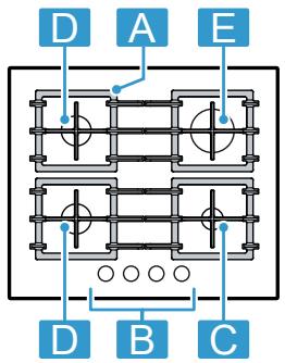 SIEMENS EP6A6PI40 - Table de cuisson gaz - 2