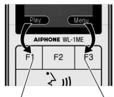 Aiphone WL11 - Utilisation des boutons fonction (F1, F2, F3) - 2