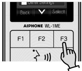 Aiphone WL11 - Sélectionnez «Date &amp; Time» sur F2 (V) et appuyez F3 (Select) - 1