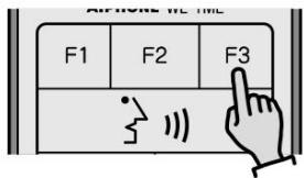 Aiphone WL11 - Configurez la date et l'heure du jour F1 (Λ) ou F2 (v) et appuyez F3 (Select) - 1