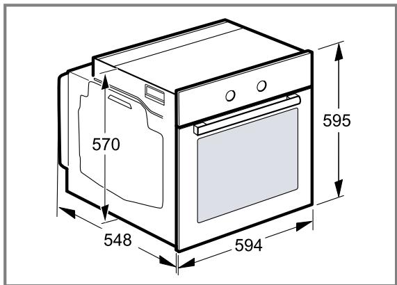 SIEMENS HB554AER3F - Dimensions de l'appareil - 1