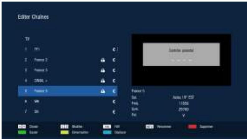 OPTEX ORS9992-HD - EDITOR CHAINES (verrouiller une chaine) - 1