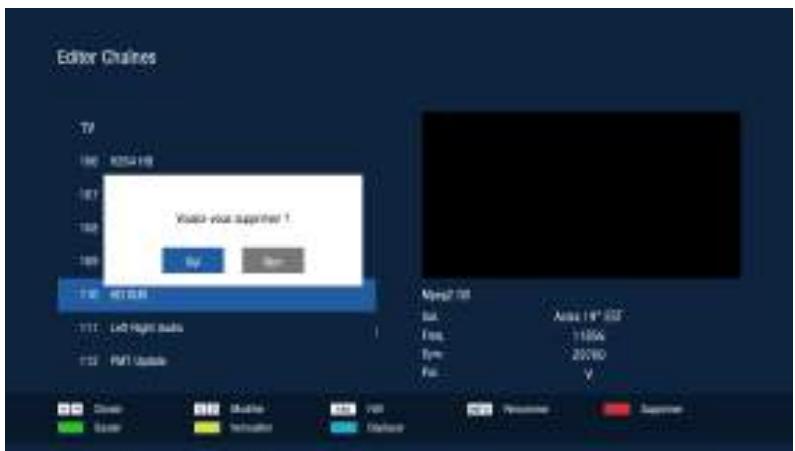 OPTEX ORS9992-HD - EDITOR CHAINES (supprimer une chaine) - 1