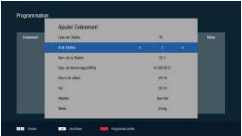 OPTEX ORS9992-HD - LISTE DES PROGRAMMATIONS DES FUTURS ENREGISTREMENTS ET TIMER D'ENREGISTREMENT - 1