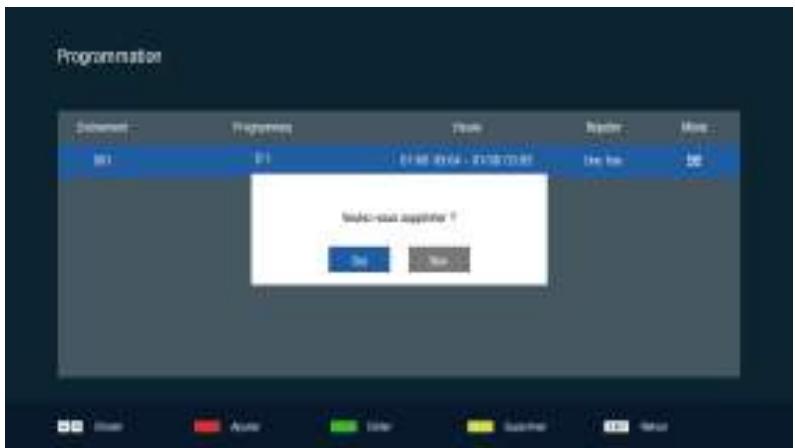OPTEX ORS9992-HD - LISTE DES PROGRAMMATIONS DES FUTURS ENREGISTREMENTS ET TIMER D'ENREGISTREMENT - 2