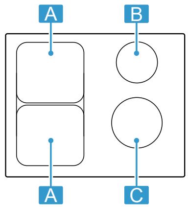 SIEMENS ED751HSB1E - Répartition des zones de cuisson - 1