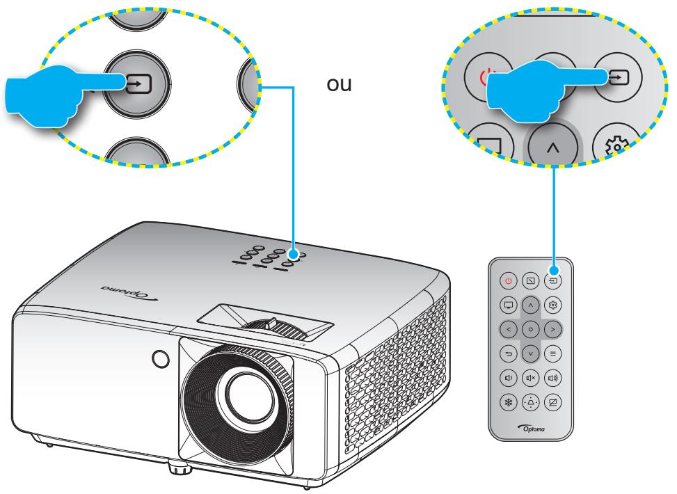 OPTOMA ZW340E - Sélectionner une source d'entrée - 1