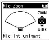 OM SYSTEM LSP5 - Appuyez sur la touche + ou - pour ajuster la direction du microphone stéréo intégré. - 2