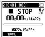 OM SYSTEM LSP5 - Appuyez sur la touche STOP (■) pour permettre fin au réglage automatique du niveau d'enregistrement. - 2