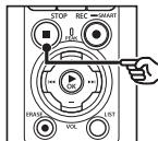 OM SYSTEM LSP5 - Appuyez sur la touche STOP (■) pour permettre fin au réglage automatique du niveau d'enregistrement. - 1