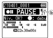 OM SYSTEM LSP5 - Réglage manuel des niveaux d'enregistrement avant l'enregistrement - 7