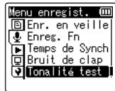 OM SYSTEM LSP5 - Réglage du niveau sonore pour la sortie vers l'appareil photo [tonalité test] - 3