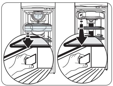 SAMSUNG RS70F64KETEF - Fixation de l'étiquette de température à l'intérieur du réfrigérateur - 1