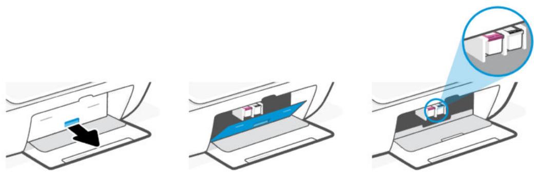 HP DeskJet 2823e - Remplacement des cartouches - 1