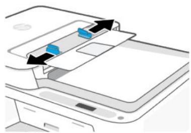 HP DeskJet 2823e - Chargement d'un original dans le chargeur de documents (certains modèles uniquement) - 4