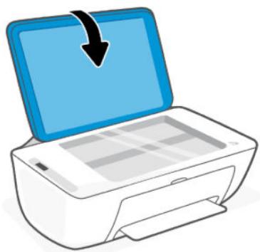 HP DeskJet 2823e - Chargement d'un original sur la vitre du scanner - 5
