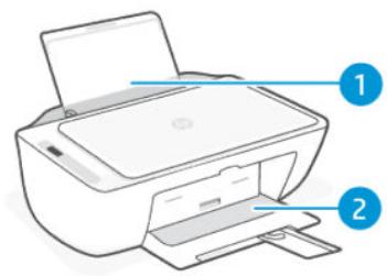 HP DeskJet 2823e - Emplacements possibles des bourages - 2