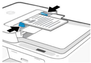 HP DeskJet 2823e - Chargement d'un original dans le chargeur de documents (certains modèles uniquement) - 6