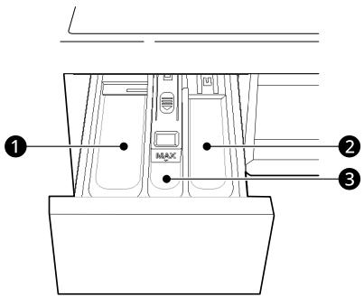 LG F84N15WHSB - Ajoutez la lessive et l'assouplissant dans les compartments appropriés. - 1