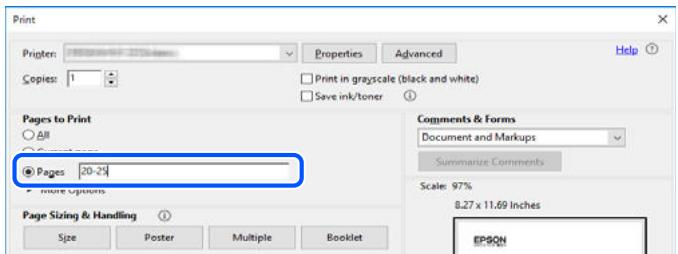 EPSON XP-4200 - Impression de certaines pages uniquement - 1