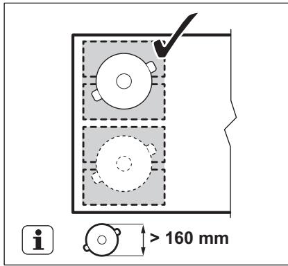 ELECTROLUX EIV85453 - Diamètre et position de l'ustensile de cuisine - 2