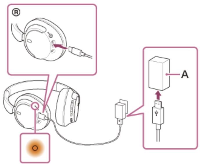 SONY WH-CH720N - Raccordez le casque à une prise secteur. - 1